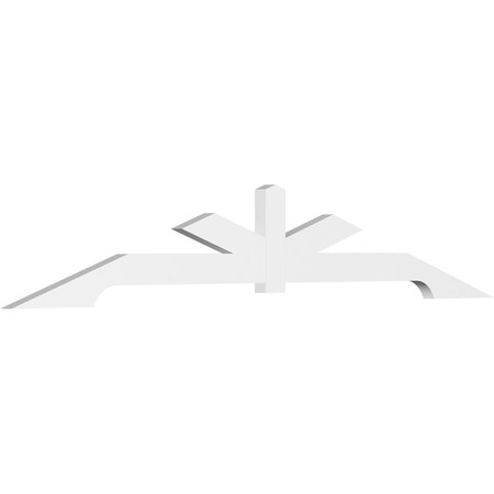 Ekena Millwork Vanguard Architectural Grade PVC Gable Bracket, 96"W x 16"H x 2"D x 4"F, 4/12 Pitch GBP096X16X0204VAN00